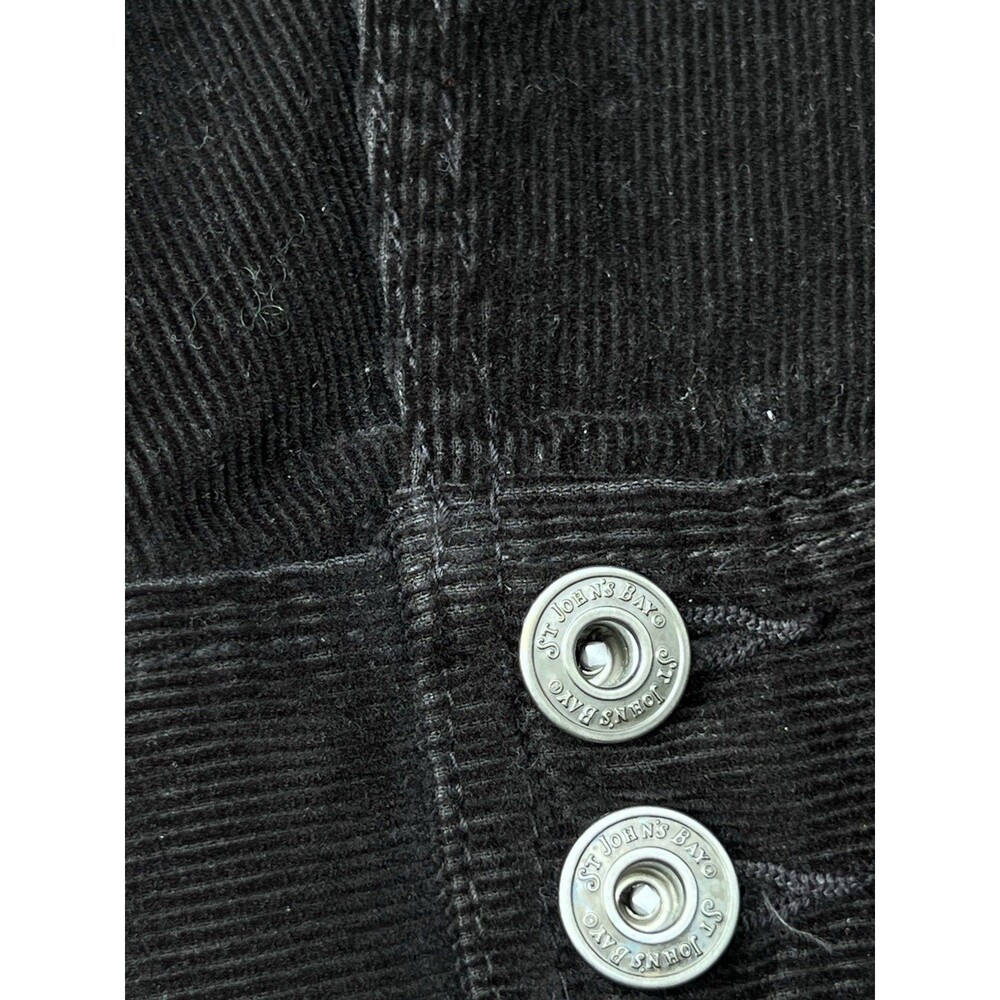 St John’s Bay Black Corduroy Trucker Jacket Women’s Plus Size 2X Button Stretch - Picture 3 of 10